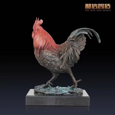 雄鸡报晓迎新春 厂家直供铜雕大公鸡摆件，吉祥旺财贺新年